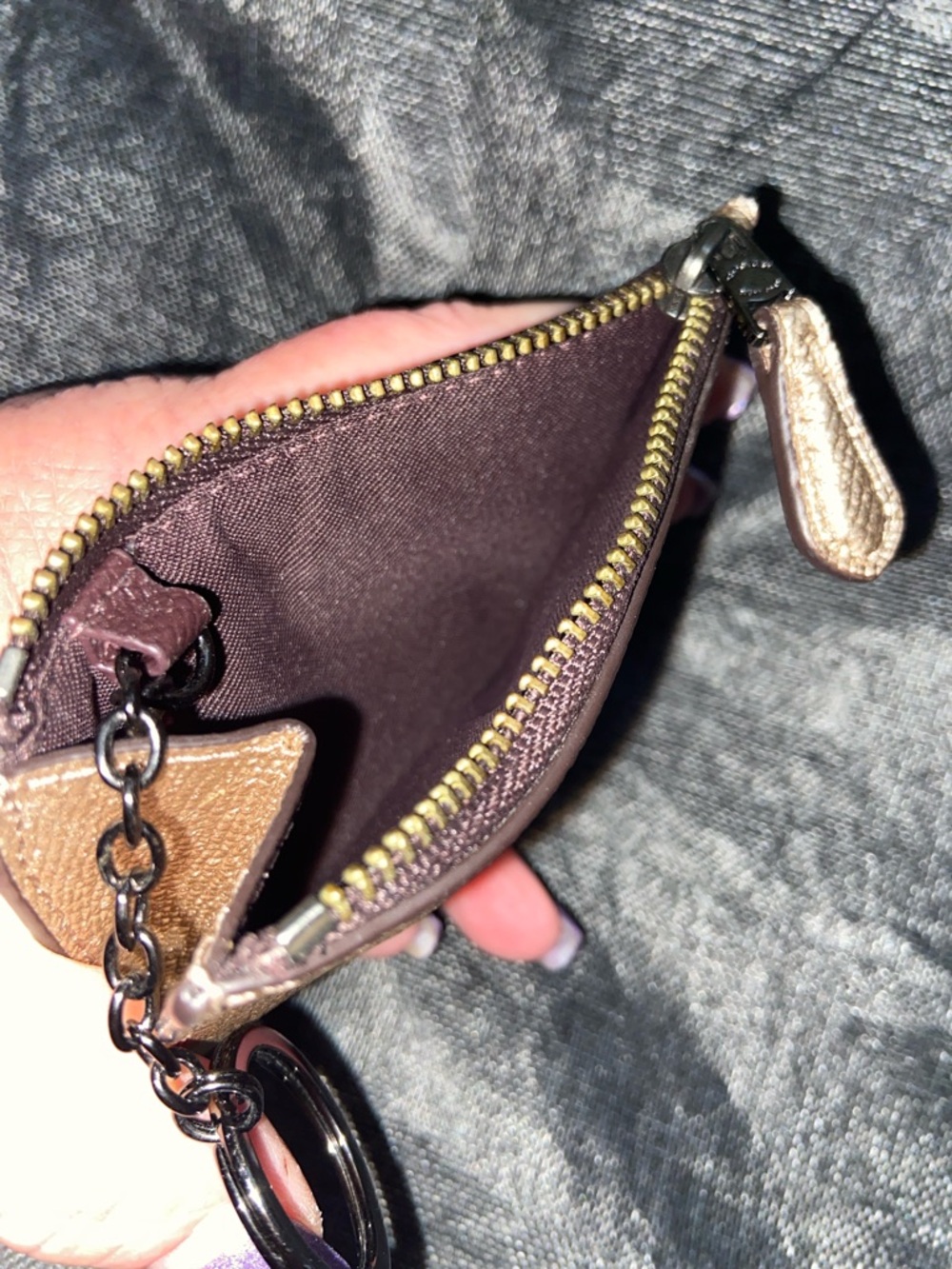 Coach Metallic Skinny ID EUC - Picture 3 of 4